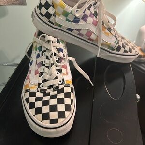 Vans Multicolor Checkered Women’s  Sneakers -8.5